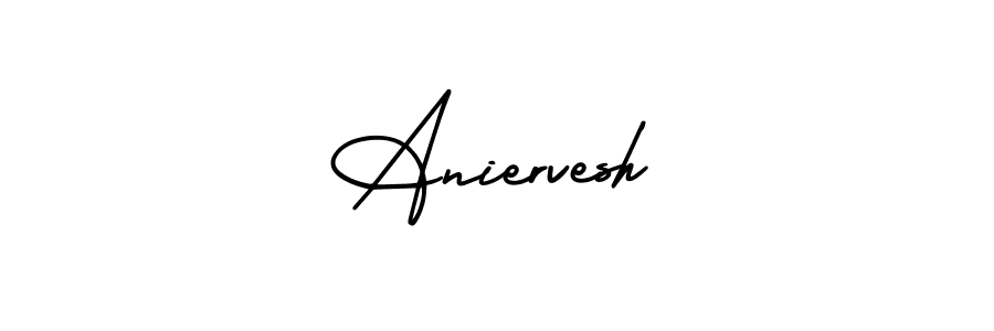 Use a signature maker to create a handwritten signature online. With this signature software, you can design (AmerikaSignatureDemo-Regular) your own signature for name Aniervesh. Aniervesh signature style 3 images and pictures png