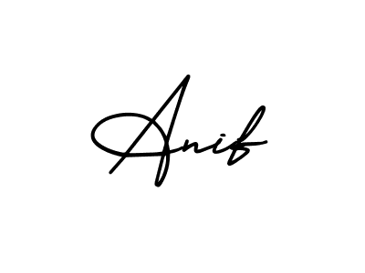 Design your own signature with our free online signature maker. With this signature software, you can create a handwritten (AmerikaSignatureDemo-Regular) signature for name Anif. Anif signature style 3 images and pictures png