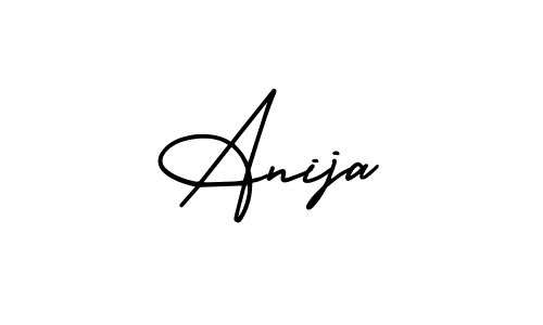 This is the best signature style for the Anija name. Also you like these signature font (AmerikaSignatureDemo-Regular). Mix name signature. Anija signature style 3 images and pictures png