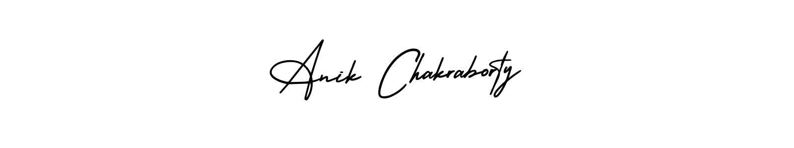 The best way (AmerikaSignatureDemo-Regular) to make a short signature is to pick only two or three words in your name. The name Anik Chakraborty include a total of six letters. For converting this name. Anik Chakraborty signature style 3 images and pictures png