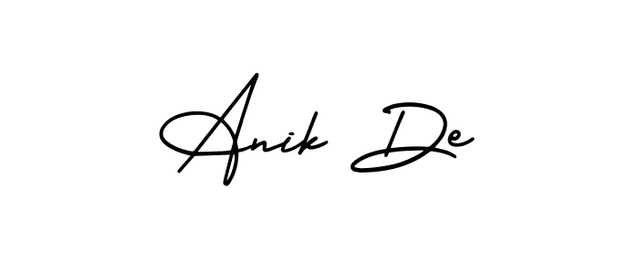 AmerikaSignatureDemo-Regular is a professional signature style that is perfect for those who want to add a touch of class to their signature. It is also a great choice for those who want to make their signature more unique. Get Anik De name to fancy signature for free. Anik De signature style 3 images and pictures png