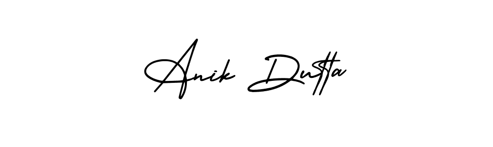 Design your own signature with our free online signature maker. With this signature software, you can create a handwritten (AmerikaSignatureDemo-Regular) signature for name Anik Dutta. Anik Dutta signature style 3 images and pictures png