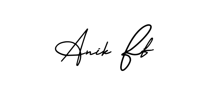 Make a beautiful signature design for name Anik Ff. With this signature (AmerikaSignatureDemo-Regular) style, you can create a handwritten signature for free. Anik Ff signature style 3 images and pictures png