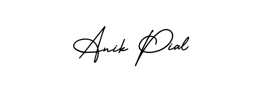 How to Draw Anik Pial signature style? AmerikaSignatureDemo-Regular is a latest design signature styles for name Anik Pial. Anik Pial signature style 3 images and pictures png