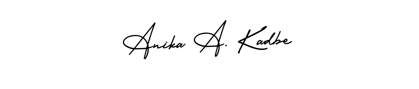 See photos of Anika A. Kadbe official signature by Spectra . Check more albums & portfolios. Read reviews & check more about AmerikaSignatureDemo-Regular font. Anika A. Kadbe signature style 3 images and pictures png