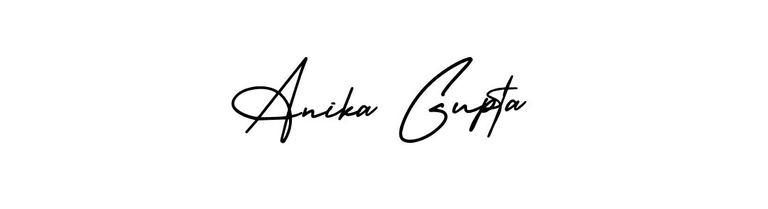 How to make Anika Gupta name signature. Use AmerikaSignatureDemo-Regular style for creating short signs online. This is the latest handwritten sign. Anika Gupta signature style 3 images and pictures png