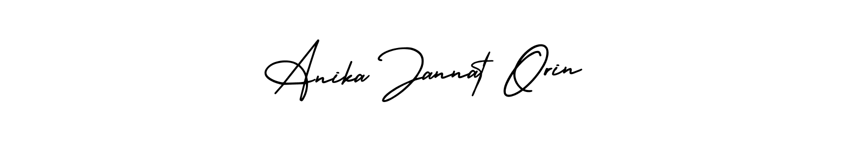 Design your own signature with our free online signature maker. With this signature software, you can create a handwritten (AmerikaSignatureDemo-Regular) signature for name Anika Jannat Orin. Anika Jannat Orin signature style 3 images and pictures png