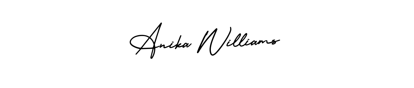 Make a beautiful signature design for name Anika Williams. Use this online signature maker to create a handwritten signature for free. Anika Williams signature style 3 images and pictures png