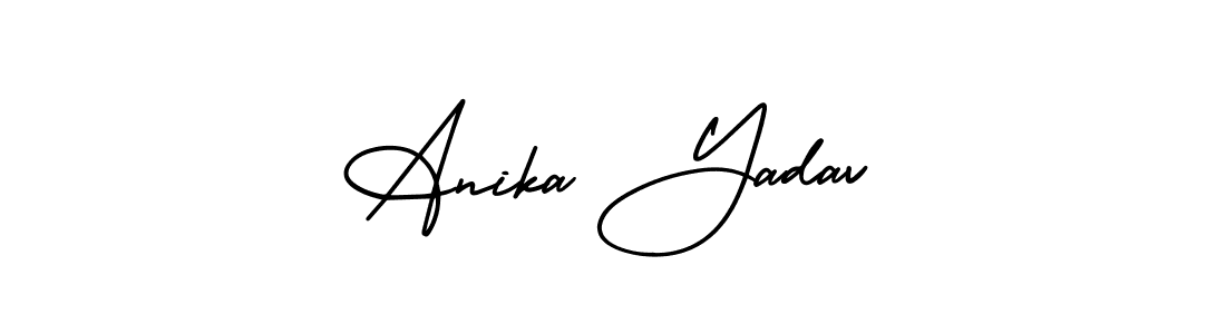 Similarly AmerikaSignatureDemo-Regular is the best handwritten signature design. Signature creator online .You can use it as an online autograph creator for name Anika Yadav. Anika Yadav signature style 3 images and pictures png