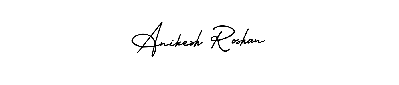 How to make Anikesh Roshan name signature. Use AmerikaSignatureDemo-Regular style for creating short signs online. This is the latest handwritten sign. Anikesh Roshan signature style 3 images and pictures png