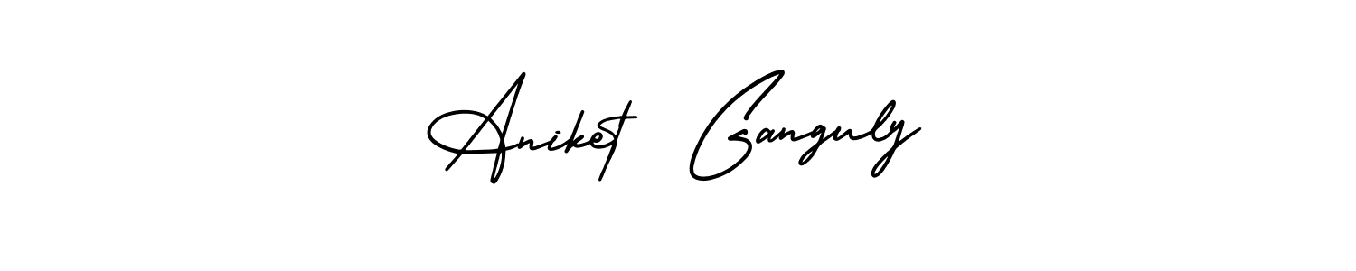 Design your own signature with our free online signature maker. With this signature software, you can create a handwritten (AmerikaSignatureDemo-Regular) signature for name Aniket  Ganguly. Aniket  Ganguly signature style 3 images and pictures png