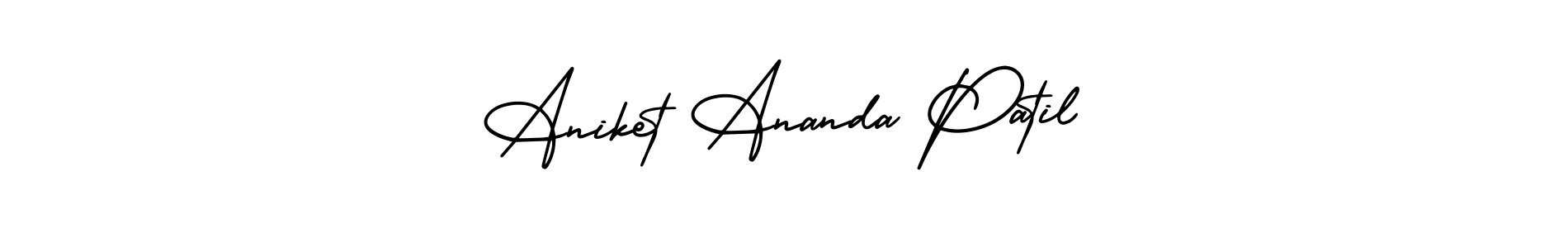 Make a beautiful signature design for name Aniket Ananda Patil. With this signature (AmerikaSignatureDemo-Regular) style, you can create a handwritten signature for free. Aniket Ananda Patil signature style 3 images and pictures png