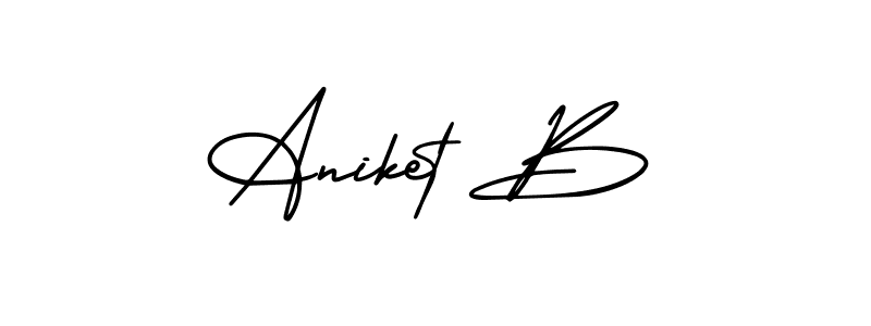Make a short Aniket B signature style. Manage your documents anywhere anytime using AmerikaSignatureDemo-Regular. Create and add eSignatures, submit forms, share and send files easily. Aniket B signature style 3 images and pictures png