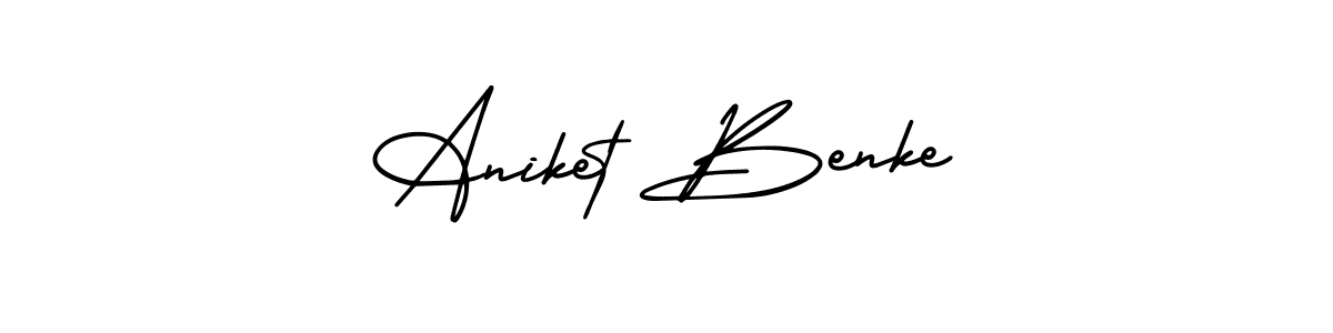 How to make Aniket Benke signature? AmerikaSignatureDemo-Regular is a professional autograph style. Create handwritten signature for Aniket Benke name. Aniket Benke signature style 3 images and pictures png