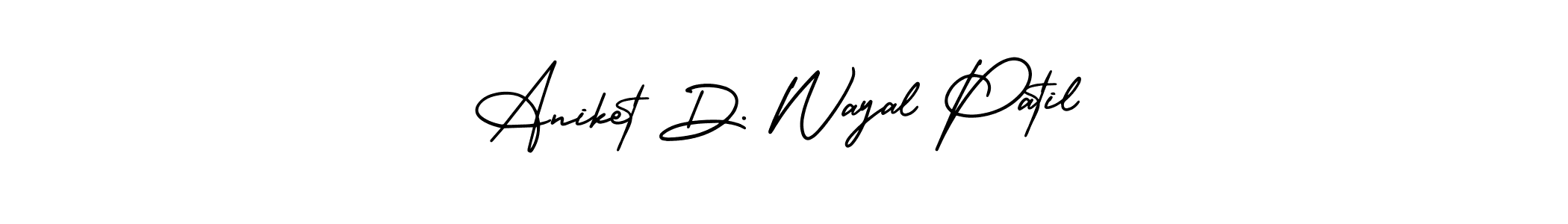 Design your own signature with our free online signature maker. With this signature software, you can create a handwritten (AmerikaSignatureDemo-Regular) signature for name Aniket D. Wayal Patil. Aniket D. Wayal Patil signature style 3 images and pictures png