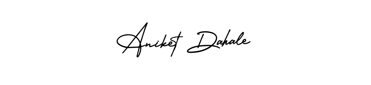 This is the best signature style for the Aniket Dahale name. Also you like these signature font (AmerikaSignatureDemo-Regular). Mix name signature. Aniket Dahale signature style 3 images and pictures png
