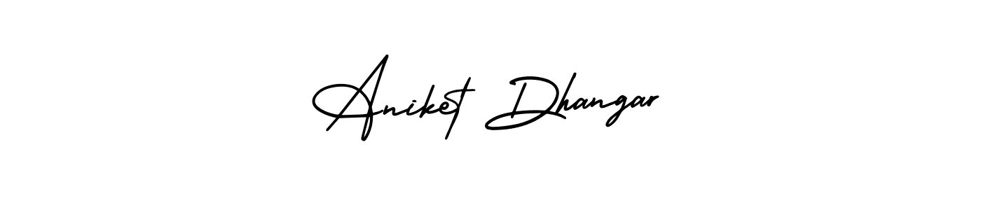 How to Draw Aniket Dhangar signature style? AmerikaSignatureDemo-Regular is a latest design signature styles for name Aniket Dhangar. Aniket Dhangar signature style 3 images and pictures png