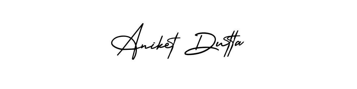 Make a beautiful signature design for name Aniket Dutta. With this signature (AmerikaSignatureDemo-Regular) style, you can create a handwritten signature for free. Aniket Dutta signature style 3 images and pictures png