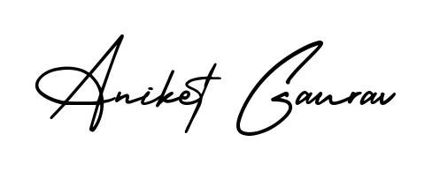 This is the best signature style for the Aniket Gaurav name. Also you like these signature font (AmerikaSignatureDemo-Regular). Mix name signature. Aniket Gaurav signature style 3 images and pictures png
