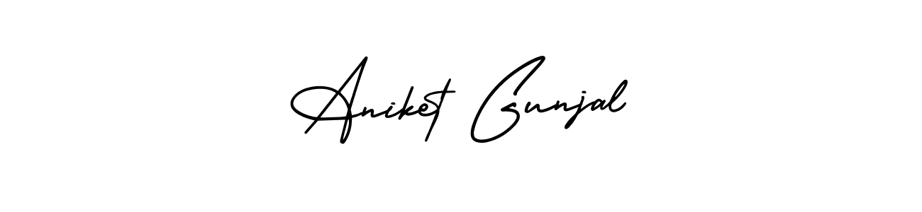 Create a beautiful signature design for name Aniket Gunjal. With this signature (AmerikaSignatureDemo-Regular) fonts, you can make a handwritten signature for free. Aniket Gunjal signature style 3 images and pictures png