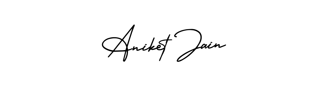 Make a short Aniket Jain signature style. Manage your documents anywhere anytime using AmerikaSignatureDemo-Regular. Create and add eSignatures, submit forms, share and send files easily. Aniket Jain signature style 3 images and pictures png