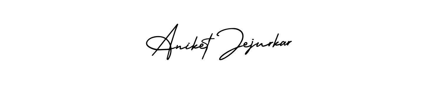 Make a beautiful signature design for name Aniket Jejurkar. With this signature (AmerikaSignatureDemo-Regular) style, you can create a handwritten signature for free. Aniket Jejurkar signature style 3 images and pictures png