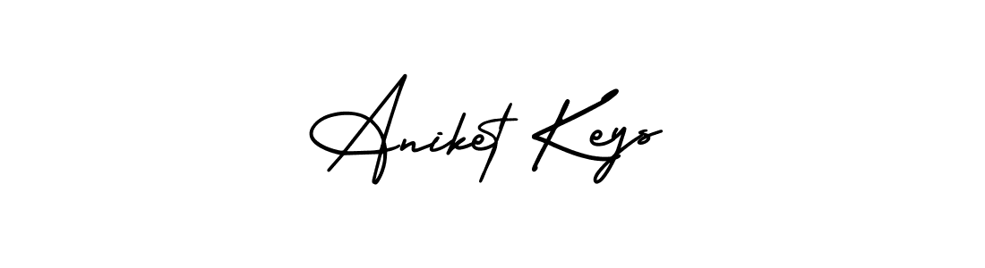 Make a beautiful signature design for name Aniket Keys. Use this online signature maker to create a handwritten signature for free. Aniket Keys signature style 3 images and pictures png