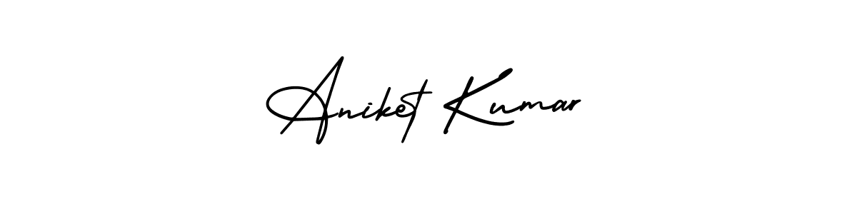 How to Draw Aniket Kumar signature style? AmerikaSignatureDemo-Regular is a latest design signature styles for name Aniket Kumar. Aniket Kumar signature style 3 images and pictures png