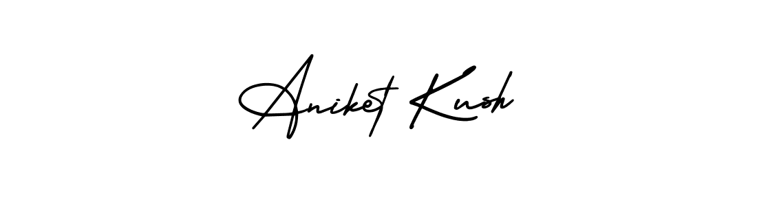 Make a beautiful signature design for name Aniket Kush. Use this online signature maker to create a handwritten signature for free. Aniket Kush signature style 3 images and pictures png
