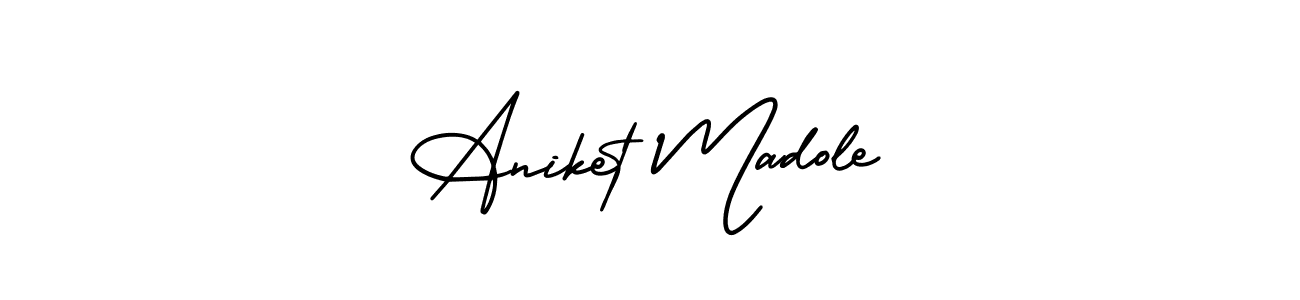 Use a signature maker to create a handwritten signature online. With this signature software, you can design (AmerikaSignatureDemo-Regular) your own signature for name Aniket Madole. Aniket Madole signature style 3 images and pictures png