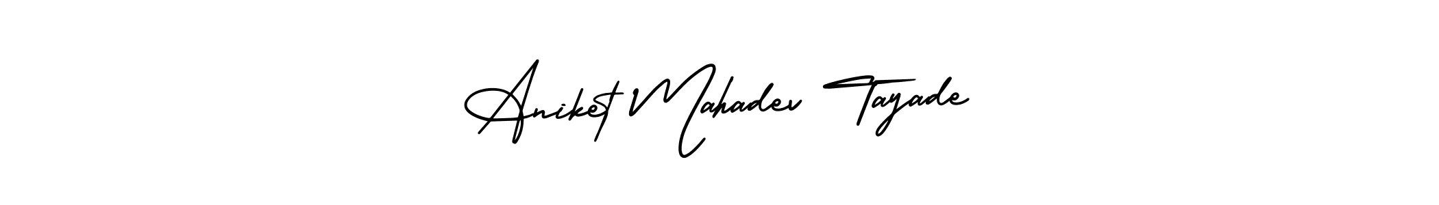 Design your own signature with our free online signature maker. With this signature software, you can create a handwritten (AmerikaSignatureDemo-Regular) signature for name Aniket Mahadev Tayade. Aniket Mahadev Tayade signature style 3 images and pictures png