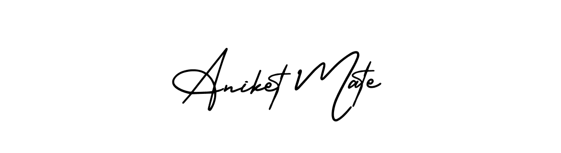 You can use this online signature creator to create a handwritten signature for the name Aniket Mate. This is the best online autograph maker. Aniket Mate signature style 3 images and pictures png