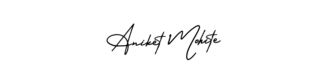 Create a beautiful signature design for name Aniket Mohite. With this signature (AmerikaSignatureDemo-Regular) fonts, you can make a handwritten signature for free. Aniket Mohite signature style 3 images and pictures png