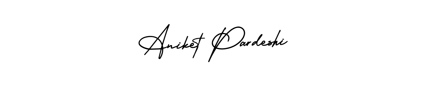 How to make Aniket Pardeshi name signature. Use AmerikaSignatureDemo-Regular style for creating short signs online. This is the latest handwritten sign. Aniket Pardeshi signature style 3 images and pictures png