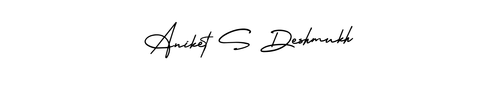 How to Draw Aniket S Deshmukh signature style? AmerikaSignatureDemo-Regular is a latest design signature styles for name Aniket S Deshmukh. Aniket S Deshmukh signature style 3 images and pictures png