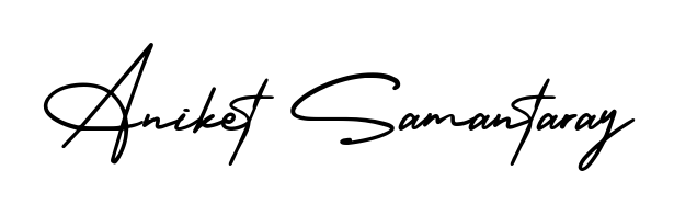 An effortless, minimalist signature concept for Aniket Samantaray using AmerikaSignatureDemo-Regular design. Clean lines that look great on any document. Aniket Samantaray signature style 3 images and pictures png