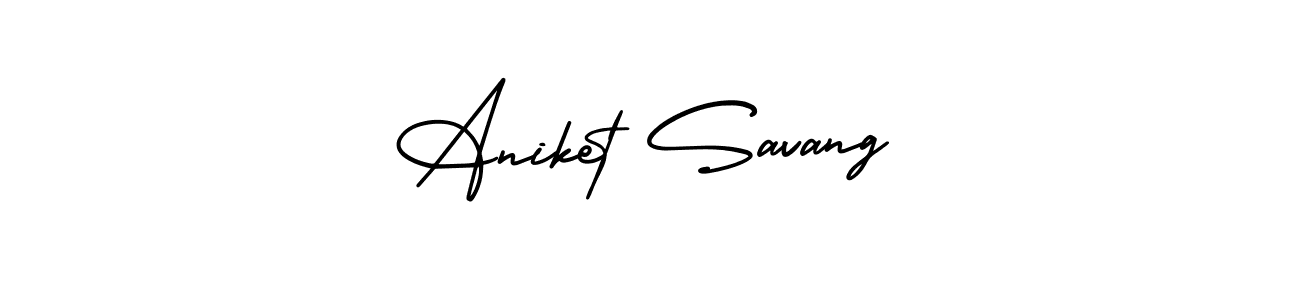 if you are searching for the best signature style for your name Aniket Savang. so please give up your signature search. here we have designed multiple signature styles  using AmerikaSignatureDemo-Regular. Aniket Savang signature style 3 images and pictures png