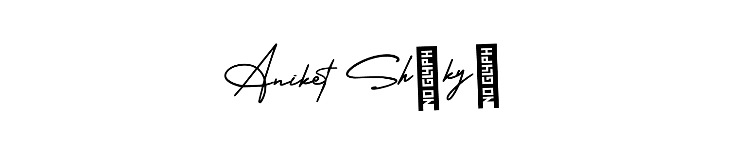 if you are searching for the best signature style for your name Aniket Shåkyã. so please give up your signature search. here we have designed multiple signature styles  using AmerikaSignatureDemo-Regular. Aniket Shåkyã signature style 3 images and pictures png