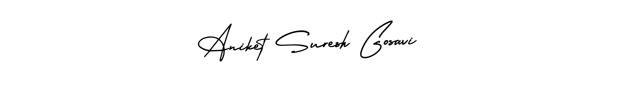 AmerikaSignatureDemo-Regular is a professional signature style that is perfect for those who want to add a touch of class to their signature. It is also a great choice for those who want to make their signature more unique. Get Aniket Suresh Gosavi name to fancy signature for free. Aniket Suresh Gosavi signature style 3 images and pictures png