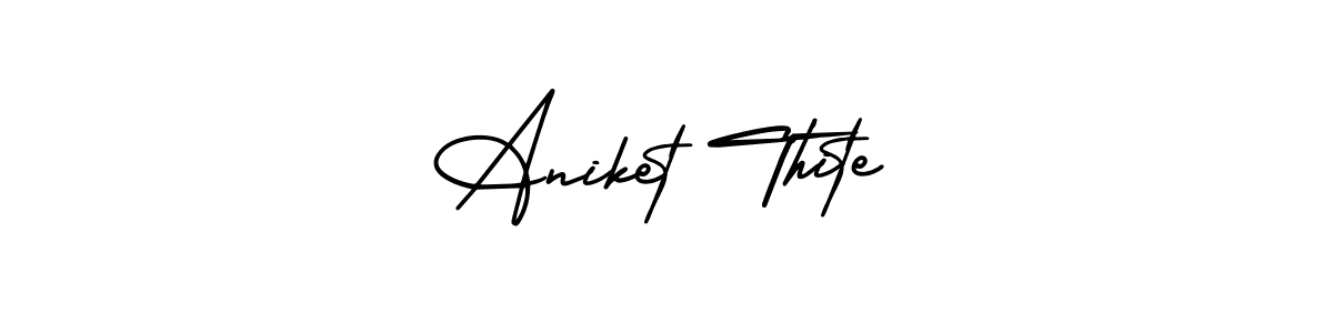 Aniket Thite stylish signature style. Best Handwritten Sign (AmerikaSignatureDemo-Regular) for my name. Handwritten Signature Collection Ideas for my name Aniket Thite. Aniket Thite signature style 3 images and pictures png