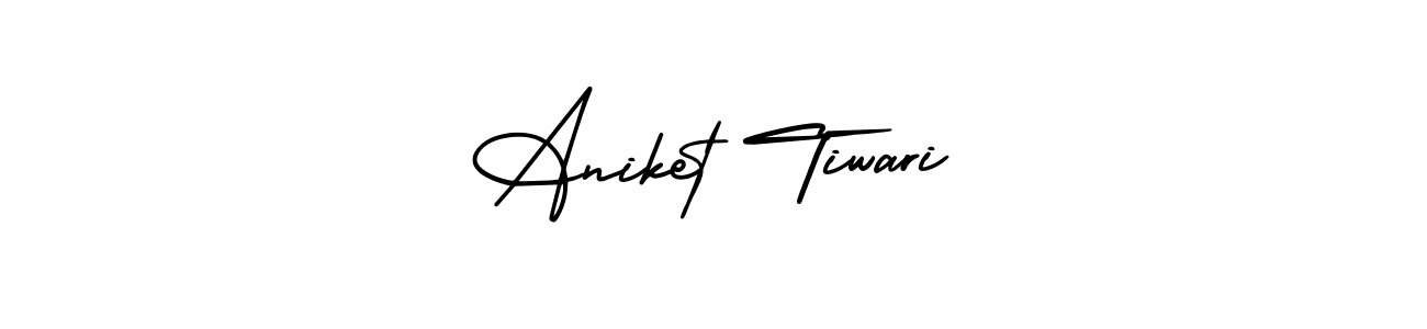Design your own signature with our free online signature maker. With this signature software, you can create a handwritten (AmerikaSignatureDemo-Regular) signature for name Aniket Tiwari. Aniket Tiwari signature style 3 images and pictures png