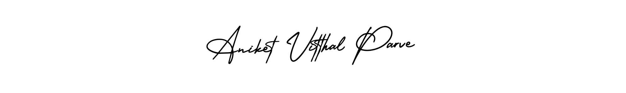 Use a signature maker to create a handwritten signature online. With this signature software, you can design (AmerikaSignatureDemo-Regular) your own signature for name Aniket Vitthal Parve. Aniket Vitthal Parve signature style 3 images and pictures png