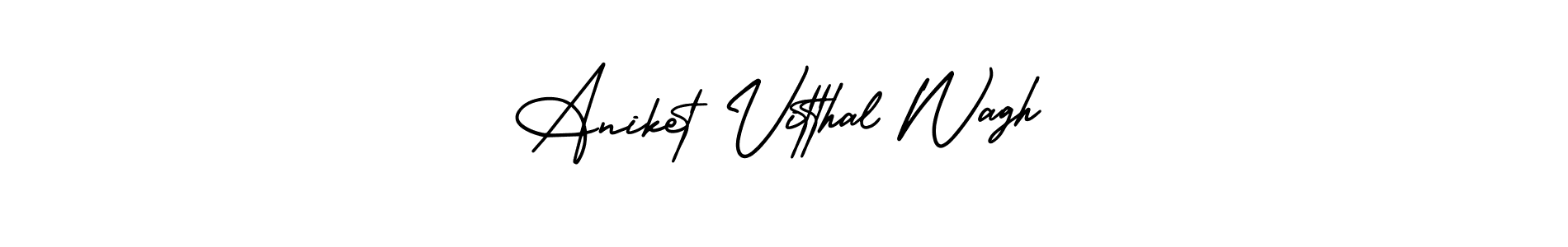 Aniket Vitthal Wagh stylish signature style. Best Handwritten Sign (AmerikaSignatureDemo-Regular) for my name. Handwritten Signature Collection Ideas for my name Aniket Vitthal Wagh. Aniket Vitthal Wagh signature style 3 images and pictures png