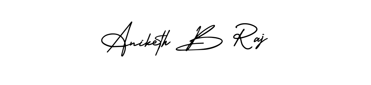 Use a signature maker to create a handwritten signature online. With this signature software, you can design (AmerikaSignatureDemo-Regular) your own signature for name Aniketh B Raj. Aniketh B Raj signature style 3 images and pictures png
