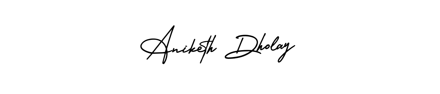 Also You can easily find your signature by using the search form. We will create Aniketh Dholay name handwritten signature images for you free of cost using AmerikaSignatureDemo-Regular sign style. Aniketh Dholay signature style 3 images and pictures png