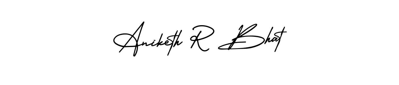 How to Draw Aniketh R Bhat signature style? AmerikaSignatureDemo-Regular is a latest design signature styles for name Aniketh R Bhat. Aniketh R Bhat signature style 3 images and pictures png