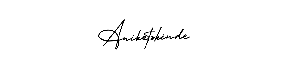 AmerikaSignatureDemo-Regular is a professional signature style that is perfect for those who want to add a touch of class to their signature. It is also a great choice for those who want to make their signature more unique. Get Aniketshinde name to fancy signature for free. Aniketshinde signature style 3 images and pictures png