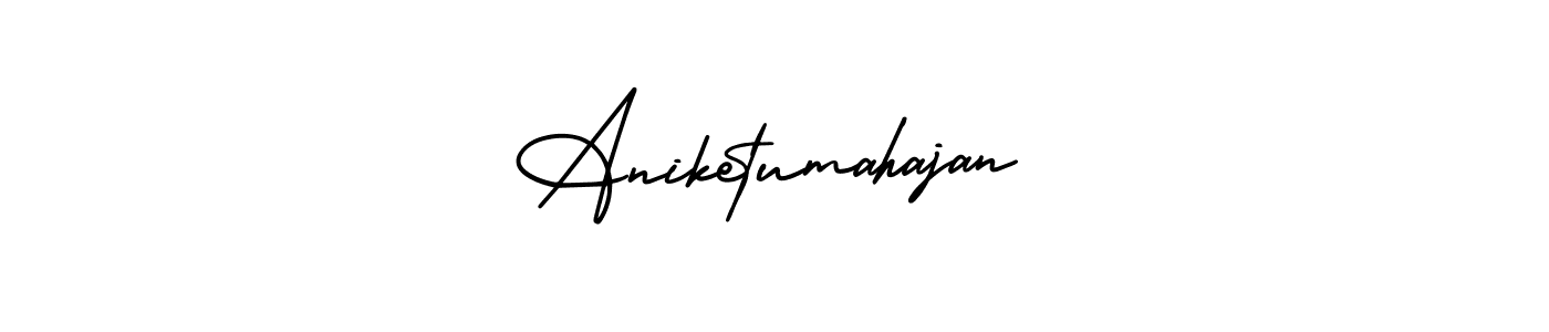 Make a beautiful signature design for name Aniketumahajan. With this signature (AmerikaSignatureDemo-Regular) style, you can create a handwritten signature for free. Aniketumahajan signature style 3 images and pictures png