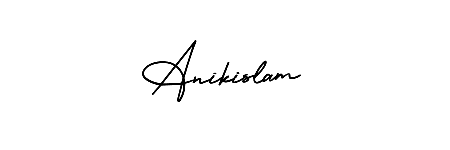 How to make Anikislam signature? AmerikaSignatureDemo-Regular is a professional autograph style. Create handwritten signature for Anikislam name. Anikislam signature style 3 images and pictures png