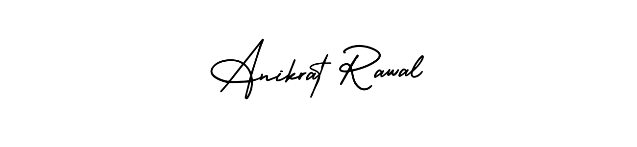 How to make Anikrat Rawal name signature. Use AmerikaSignatureDemo-Regular style for creating short signs online. This is the latest handwritten sign. Anikrat Rawal signature style 3 images and pictures png